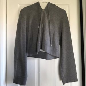 Grey long sleeve oversized hoodie